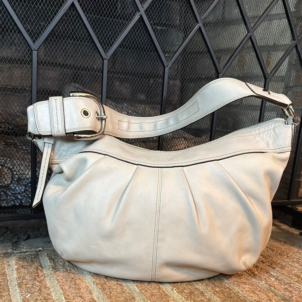 Coach pleated hobo shoulder bag